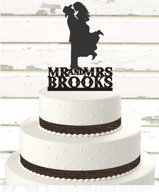 Country And Western Wedding Cake Topper Cowboy Hat And Boots Etsy