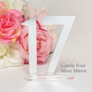 Table Numbers for Weddings, Parties, Company Events, Centerpieces for Birthdays, Anniversaries Acrylic ATN10 image 6