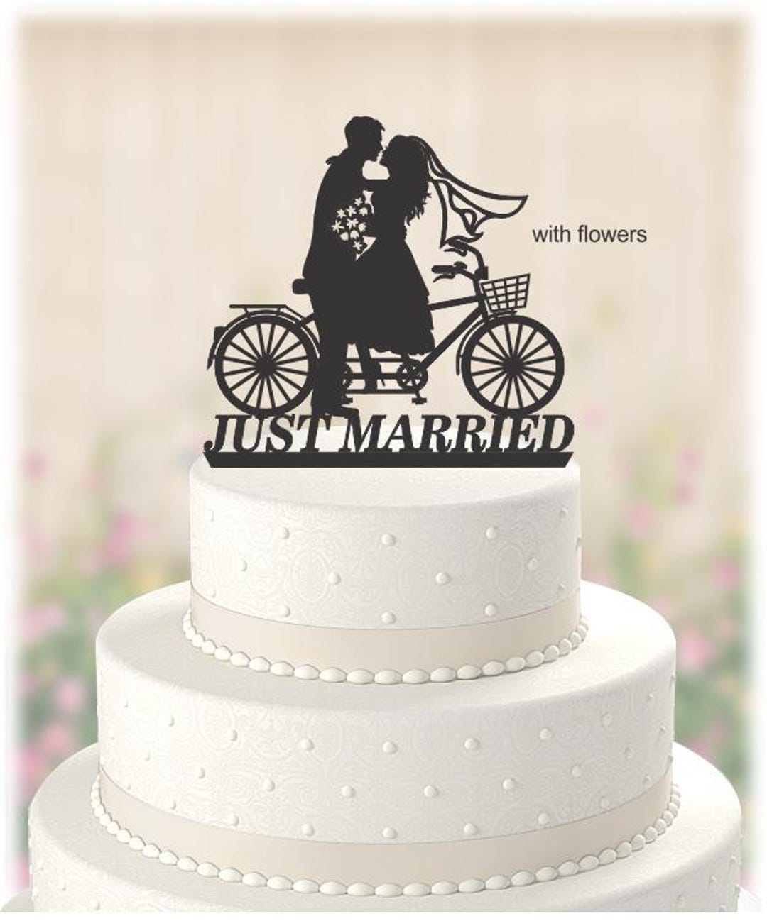 Wedding Cake Topper, Just Married, Recien Casados, Bride and Groom on ...