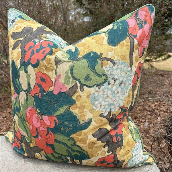 Hydrangea floral print   // Made to Order // Cover Only