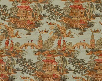 Beautiful Toile Fabric // Gates Jade // Gates Onyx
