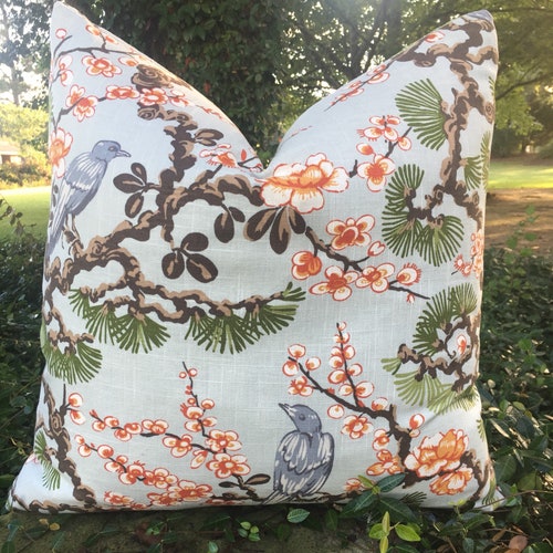 Coral Reef Pillow Cover Vista Luxe Linen Nautical Sea Etsy