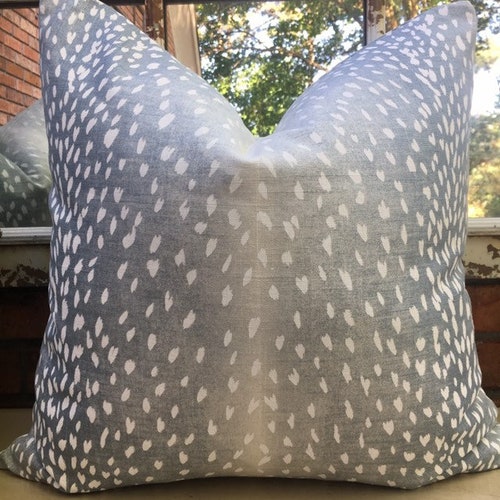 Blue Antelope Pillow Covers // Vern Yip Aqua // Made to Order Etsy