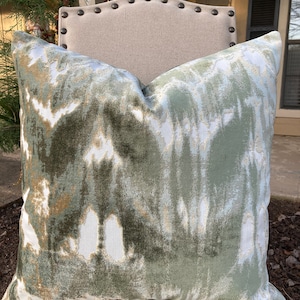 Abstract Green Velvet Pillow Covers // Made to Order