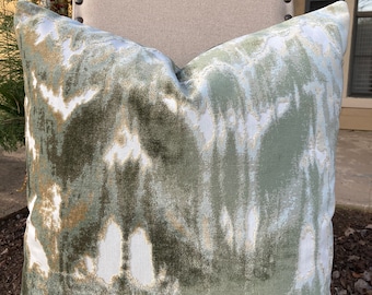 Abstract Green Velvet Pillow Covers // Made to Order