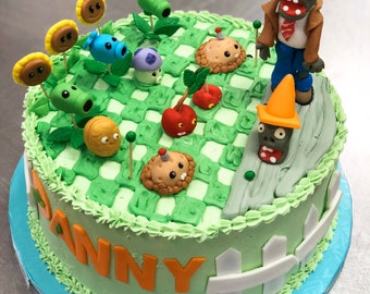 Plants Vs Zombies Cake Topper Etsy