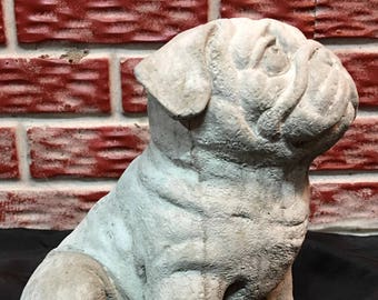 Pug Statue, Concrete Pug, Pug Concrete Statue, Dog Statue, Concrete Dog, Dog Concrete Statue, Concrete Statue, Garden Statue, Memorial, Gift