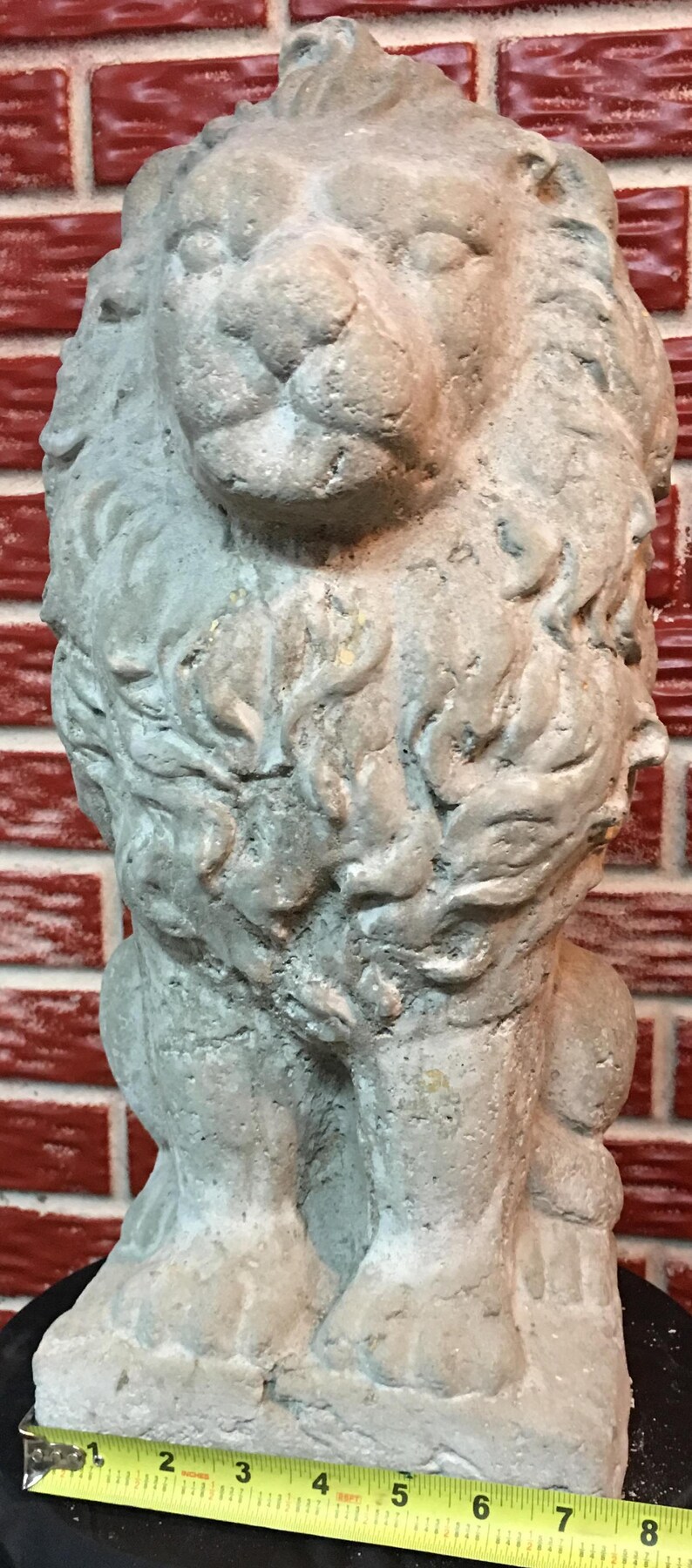 Lion Statue Concrete Lion Old World Lion Concrete Statue Etsy