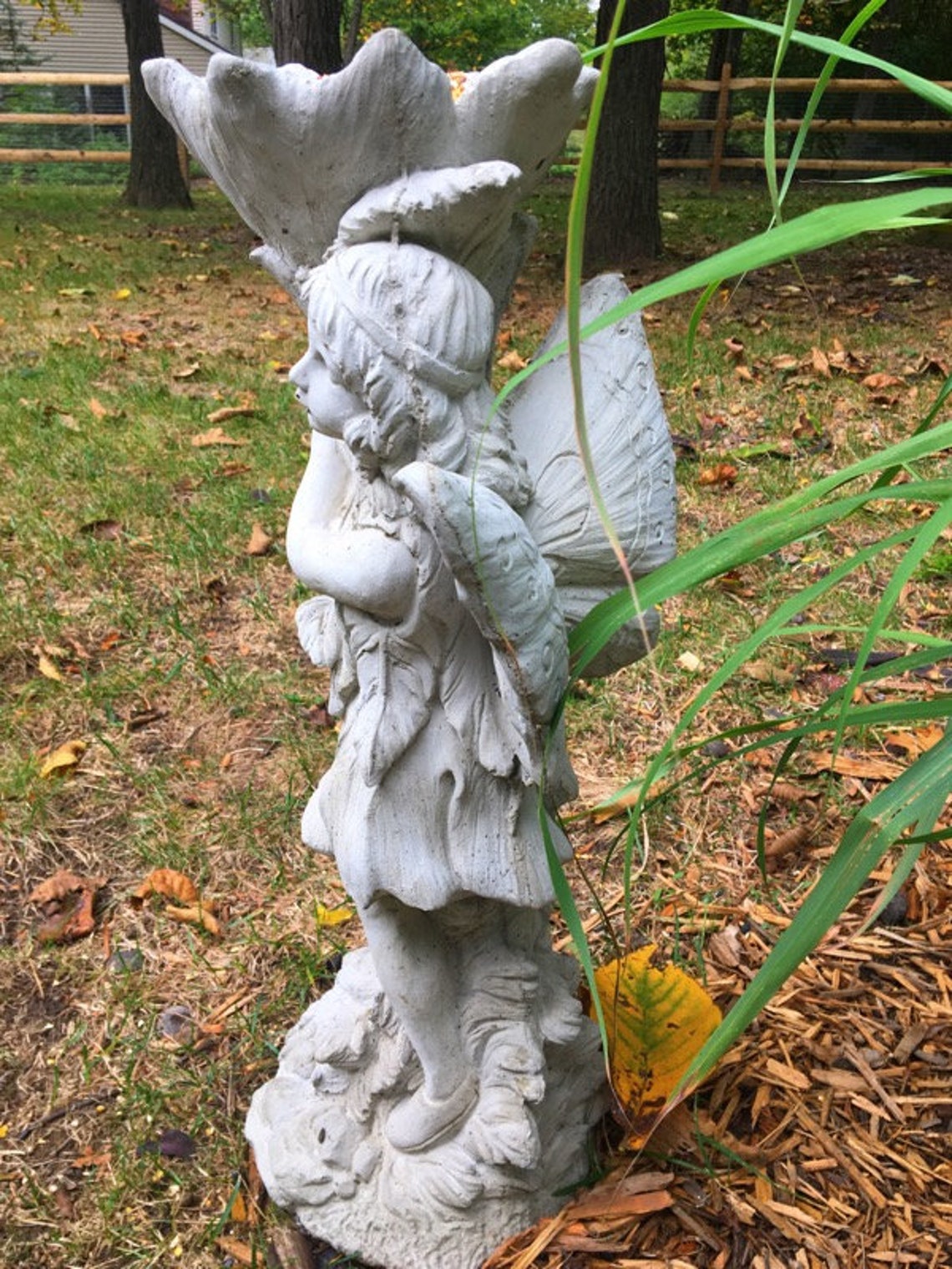 Fairy concrete statue pixie concrete statue garden decor Etsy