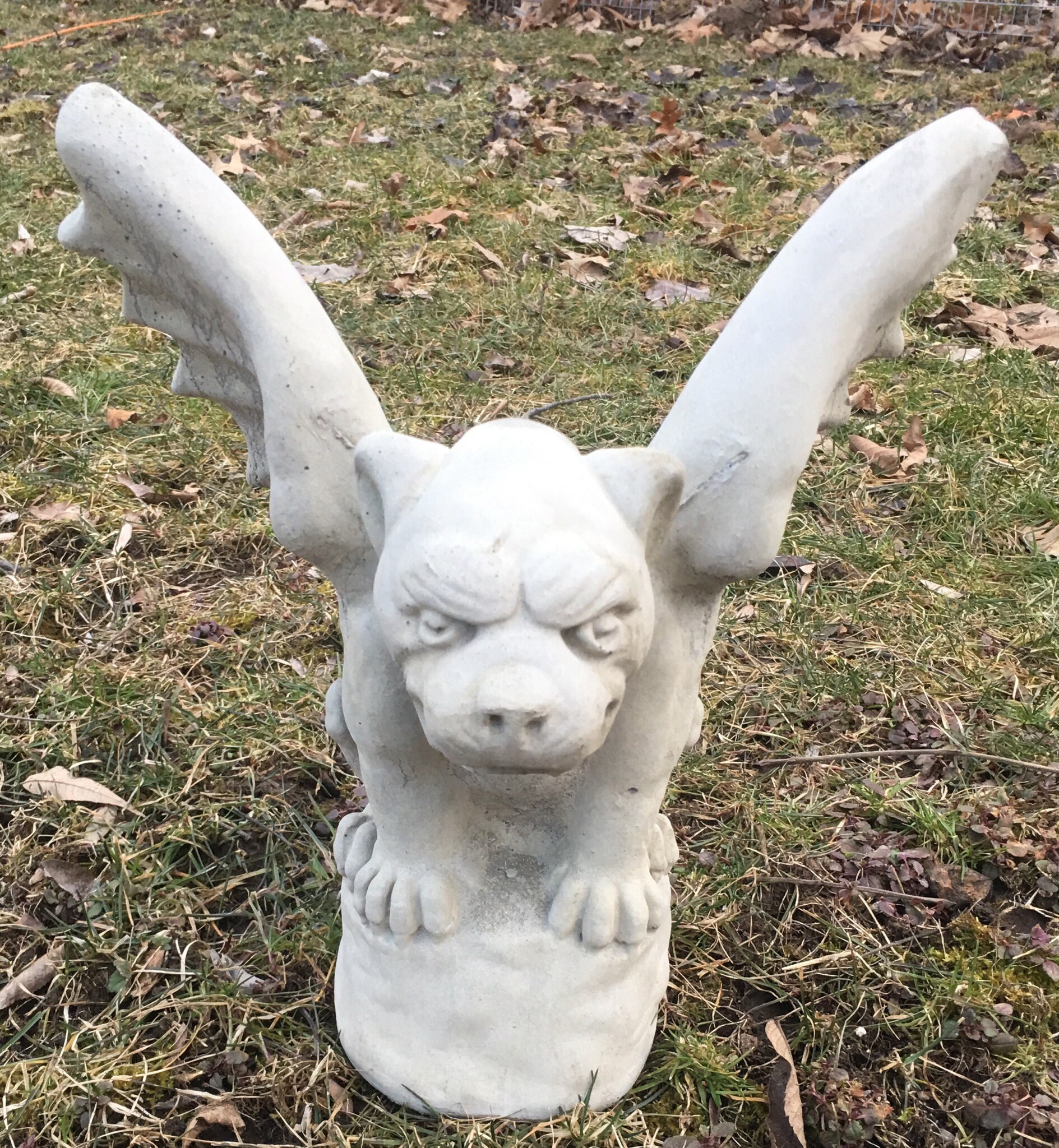 Gargoyle Gargoyle concrete Statue Concrete Garden Statue Etsy