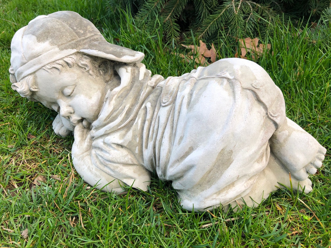 Baby boy statue baby statue concrete statue statue garden Etsy