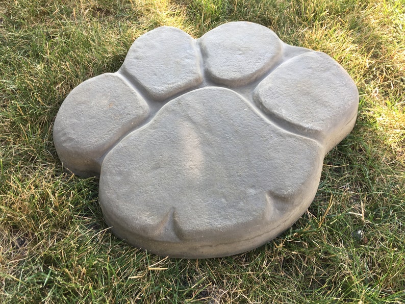 Large paw print concrete stepping stone pet memorial Etsy