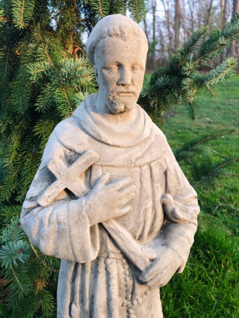 Saint Francis St. Francis Concrete Statue Religious Figure Etsy