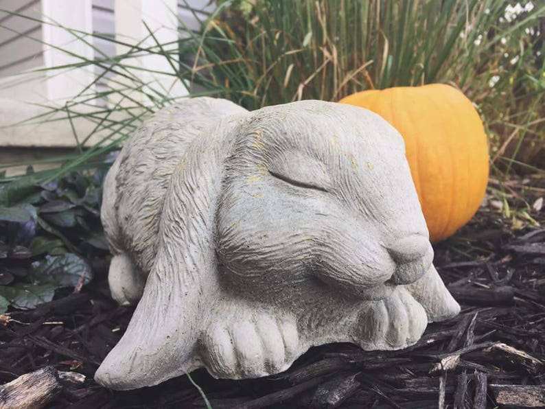 Concrete rabbit garden statue lop ear bunny rabbit rabbit Etsy