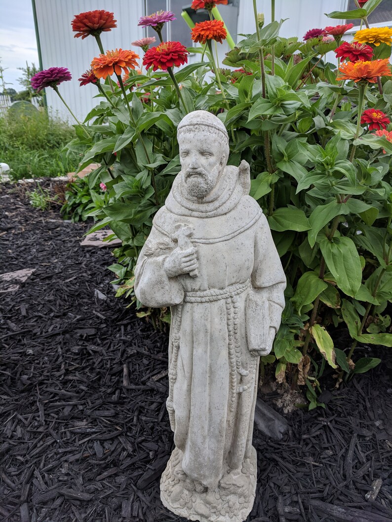 Saint Francis St. Francis Concrete Statue Religious Figure Etsy