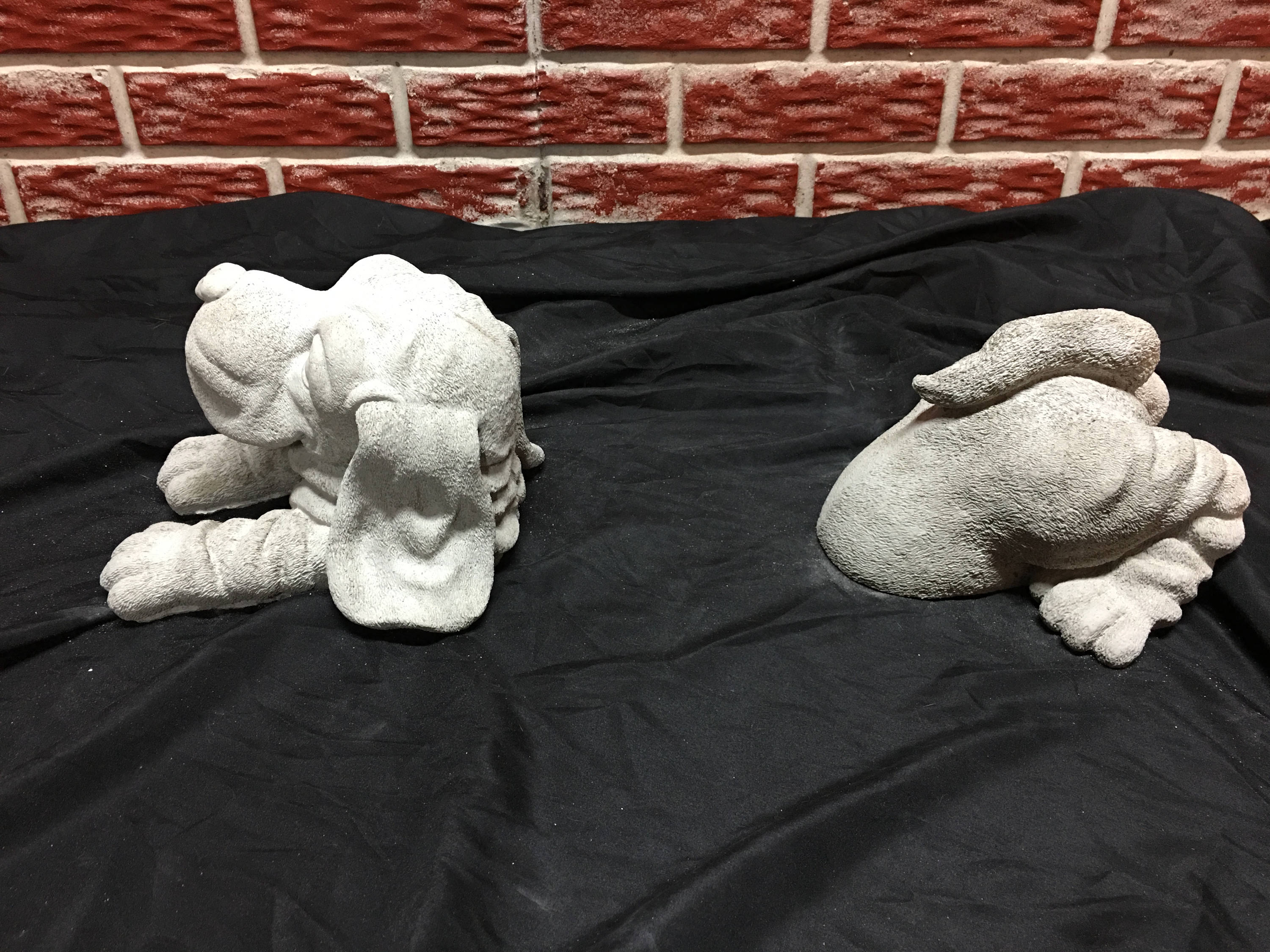 Dog Statue Digging Dog Statue Hound Dog Concrete Dog Etsy