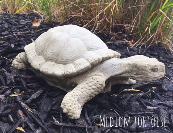 Concrete Tortoise Statue Concrete Garden Statue Garden Etsy