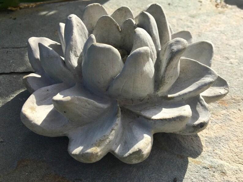 Lotus concrete statue water lily concrete statue flower Etsy