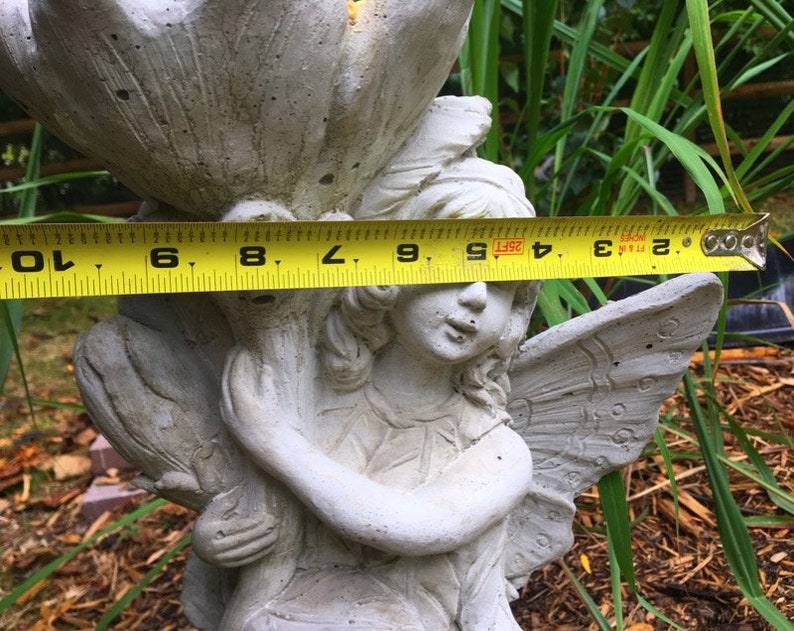 Fairy Concrete Statue Pixie Concrete Statue Garden Decor Etsy