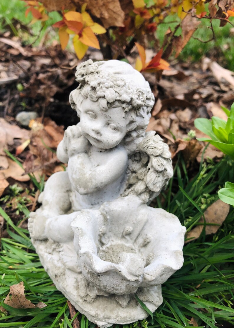 Cherub angel statue concrete angel concrete statue Etsy