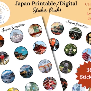Pegatinas Imprimibles y Digitales Tradicionales de Japón