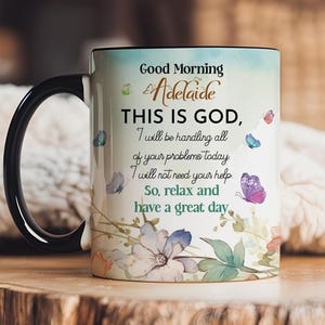 Personalized Christian Coffee Mug with Bible Verse – Inspirational Scripture Cup for Prayer, Faith, Bible Study, Religious Gift Idea