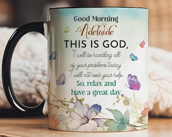 Gepersonaliseerde christelijke koffiemok met bijbeltekst – inspirerende schriftbeker voor gebed, geloof, bijbelstudie, religieus cadeau-idee