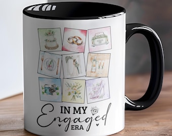 Personalized Engaged Ceramic Coffee Mug, Engagement Gift for Fiancee or Fiance, Custom Engagement Reveal Cup, Wedding Proposal Keepsake