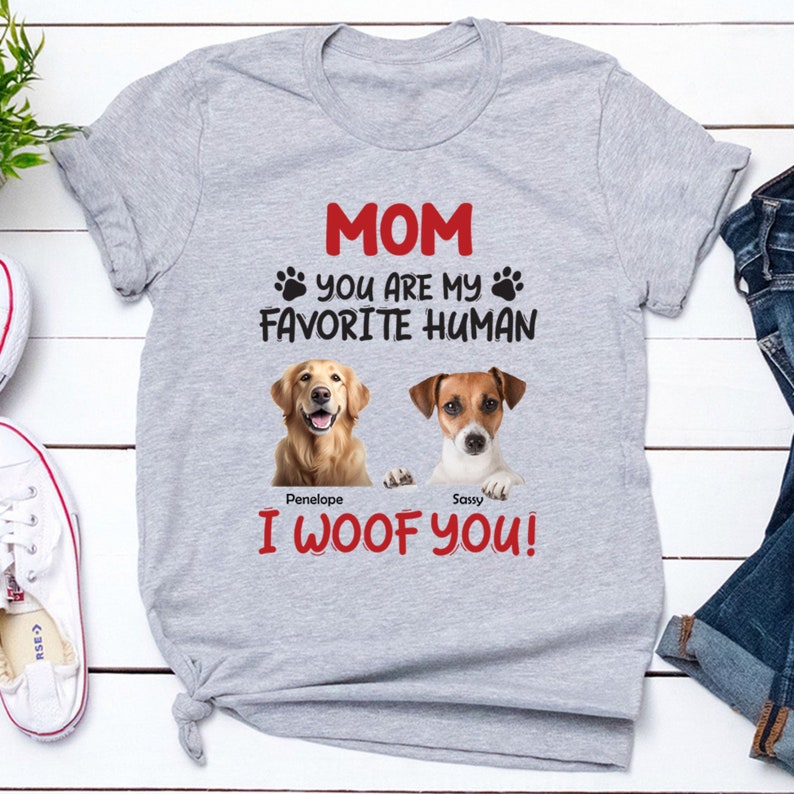 Personalized You Are My Favorite Human Shirt, Custom Photo Shirt for Pet Lovers, Memory Keepsake Gift for Cat Mom, Mother's Day Gift for Her zdjęcie 6