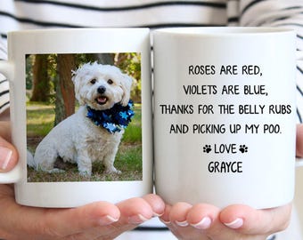 Roses Are Red Violets Are Blue, Personalized Funny Poem Mug, Gift From Your Pets, Custom Pet Photo