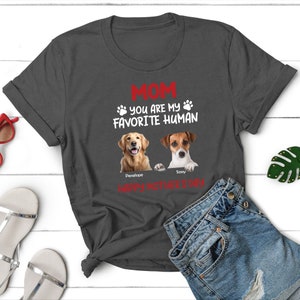 Personalized You Are My Favorite Human Shirt, Custom Photo Shirt for Pet Lovers, Memory Keepsake Gift for Cat Mom, Mother's Day Gift for Her zdjęcie 5