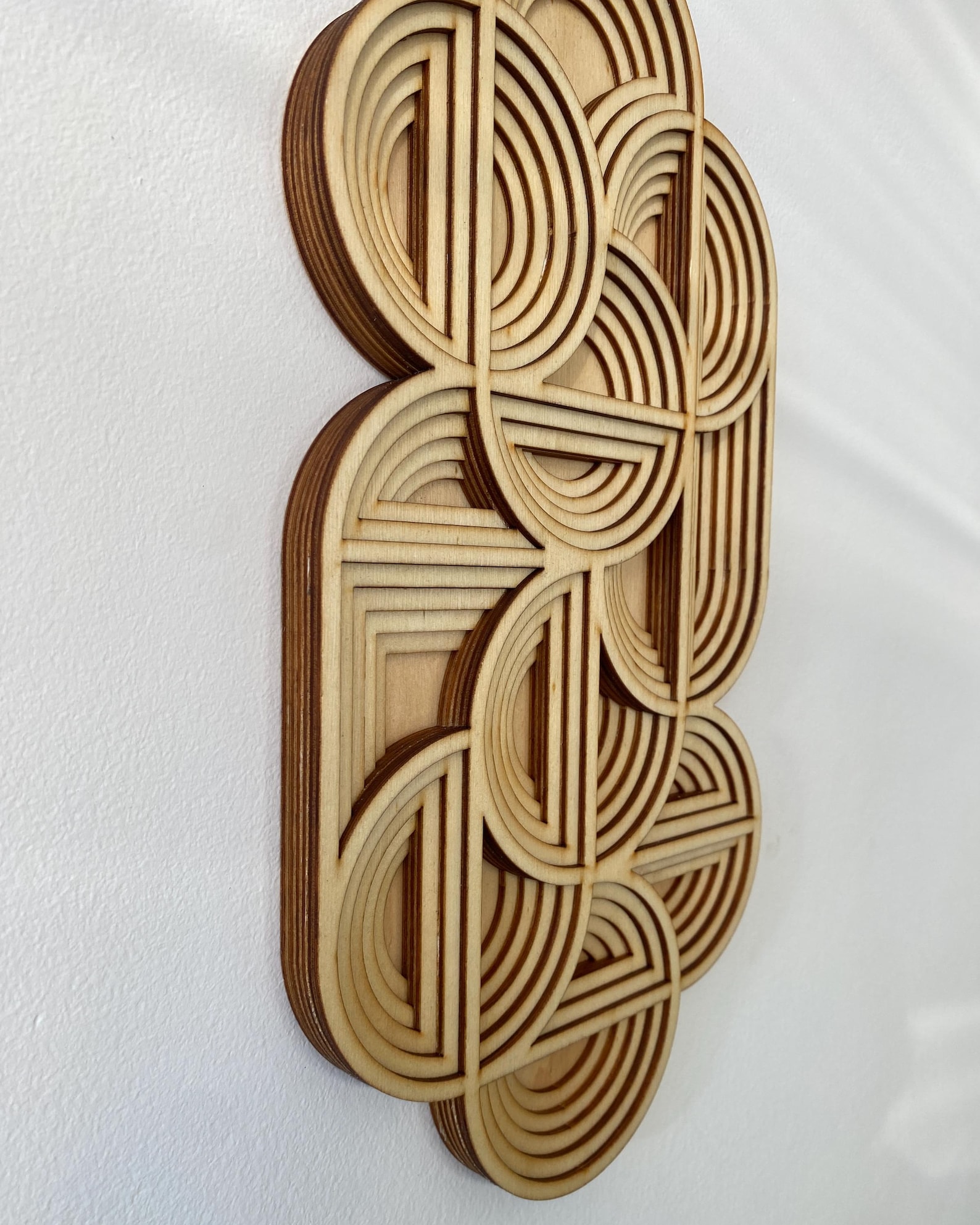 Geometric Wood Wall Art | Handmade Mid-century Modern Decor - Etsy