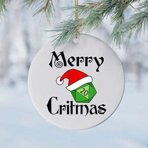 DND Christmas Ornament, D20, D&D, Dungeons and dragons, dice, critical role, critmas, D20 ornament, Christmas Ornament, RPG XMas Ornament