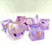 DnD Dice Set / Amethyst purple-white Swirled Polyhedral dice / D&D dice, Dungeons and Dragons, Critical Role Roll D20 RPG Blood Geek Gift