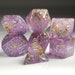 DnD Dice Set / Amethyst Purple and Gold Foil Polyhedral dice / D&D dice, Dungeons and Dragons, Critical Role Roll D20 RPG Blood Geek Gift