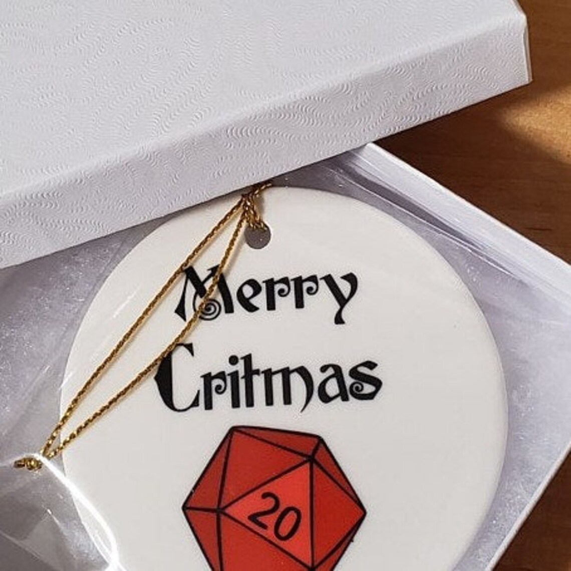 DND Christmas Ornament D20 D&D Dungeons and dragons dice Etsy