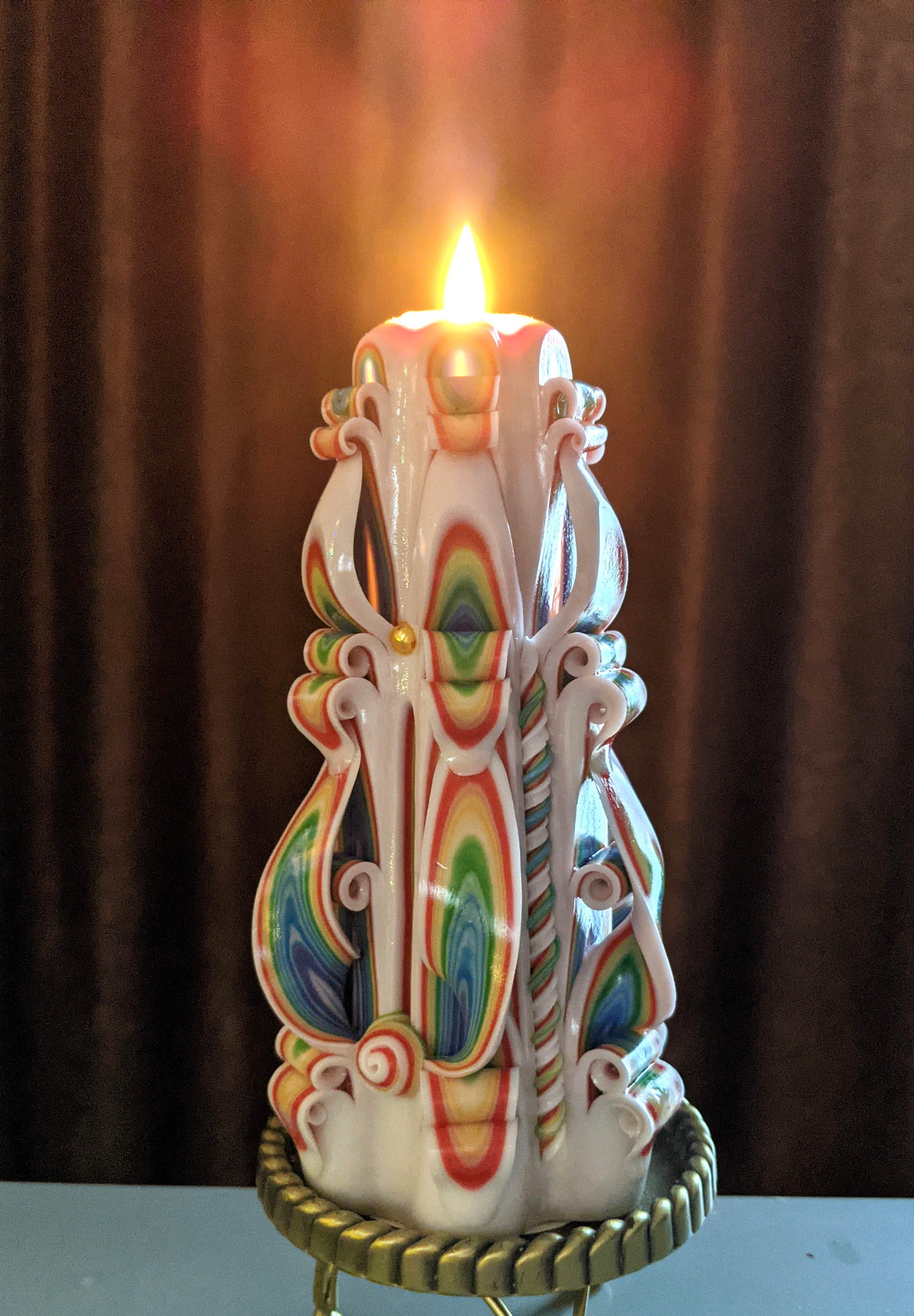 Pin by Arif Keçecioğlu on mumlar  Hand painted candles, Painted candles,  Candle carving