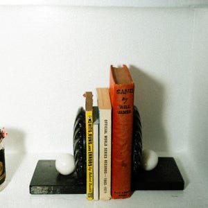 Post Modern Italian Marble and Alabaster Bookends