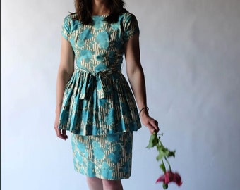 Vintage 1950's tiered dress