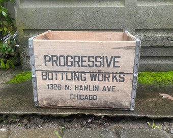 Antique Chicago Advertising Crate