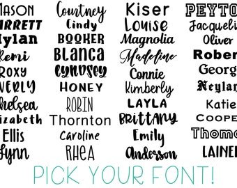 Customized Name Decal | Personalized Word Sticker | Choose Your Font