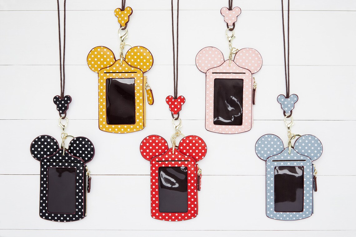 Disney Lanyard With ID Holder Monogrammed Mouse Etsy