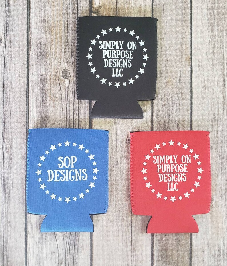 Custom Can Coolie Beach Gift Stubby Holder Beach Accessories, Drink Like a Fish Coozie Drink Like a Mermaid Can Cooler Bar Swag