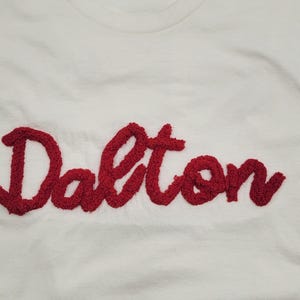 Custom Chenille Yarn Shirt: Personalized Team Spirit Tee image 6