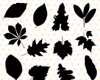 Leaf silhouette | Etsy