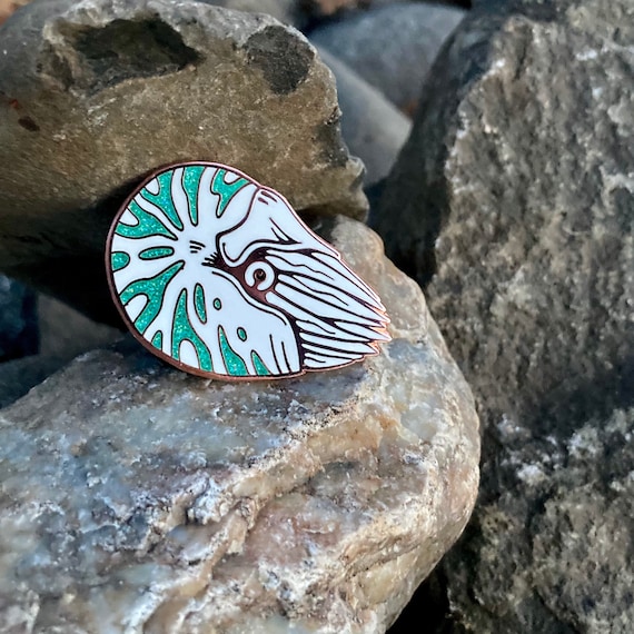 one of a kind Nautilus Pin