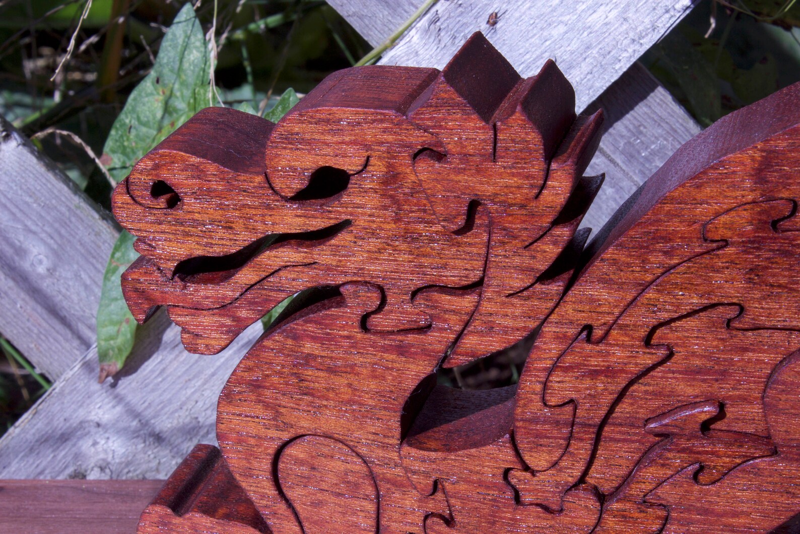 Wooden Freestanding Dragon Puzzle Etsy