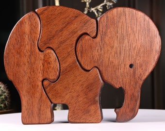 Baby Elephant free-standing Wooden Puzzle