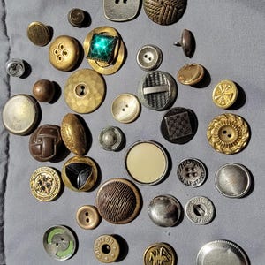Unique Vintage Metal Buttons