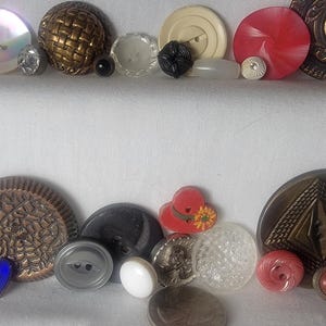 A retro set of 51 buttons